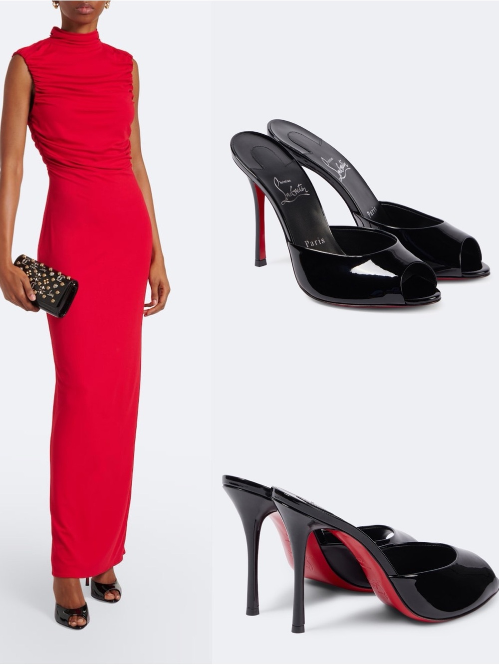 New Christian Louboutin Me Dolly 100 patent-leather mules $795 38